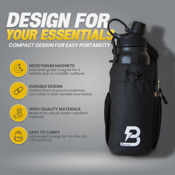 Magnetic Fitness Bag mit Flaschenhalterung - Benson