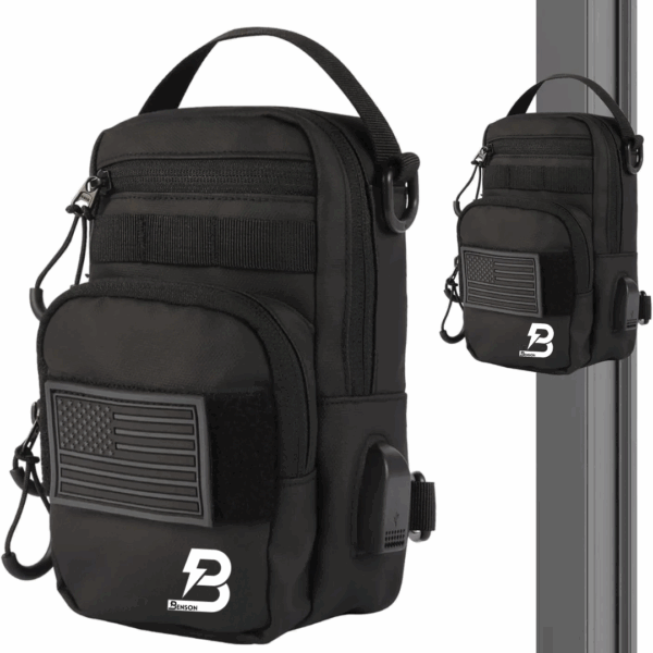 Benson Magnetische Sporttasche Paris mit USB-Anschluss für Powerbank Klettfläche für Patch
